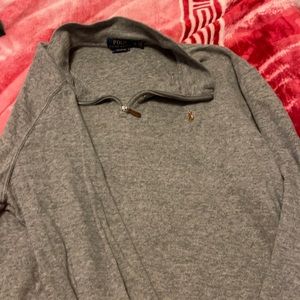 Gray polo hoodie